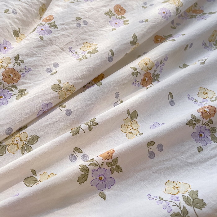 91家纺网 家纺一手货源 找家纺 优家居工厂店 2026新款精仿棉床裙四件套水洗棉韩版公主风花边床裙单被套直播外贸定制 海芋恋