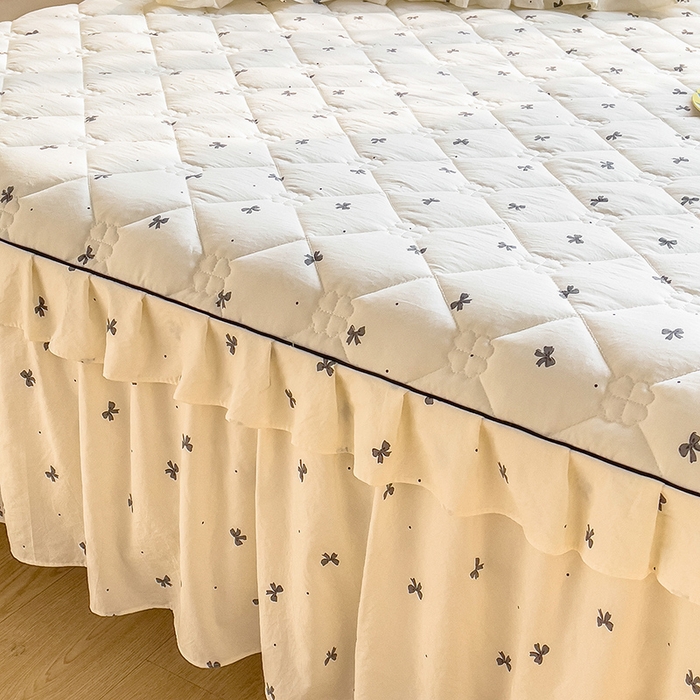 91家纺网 家纺一手货源 找家纺 优家居工厂店 2026新款精仿棉床裙四件套水洗棉韩版公主风花边床裙单被套直播外贸定制 情人节