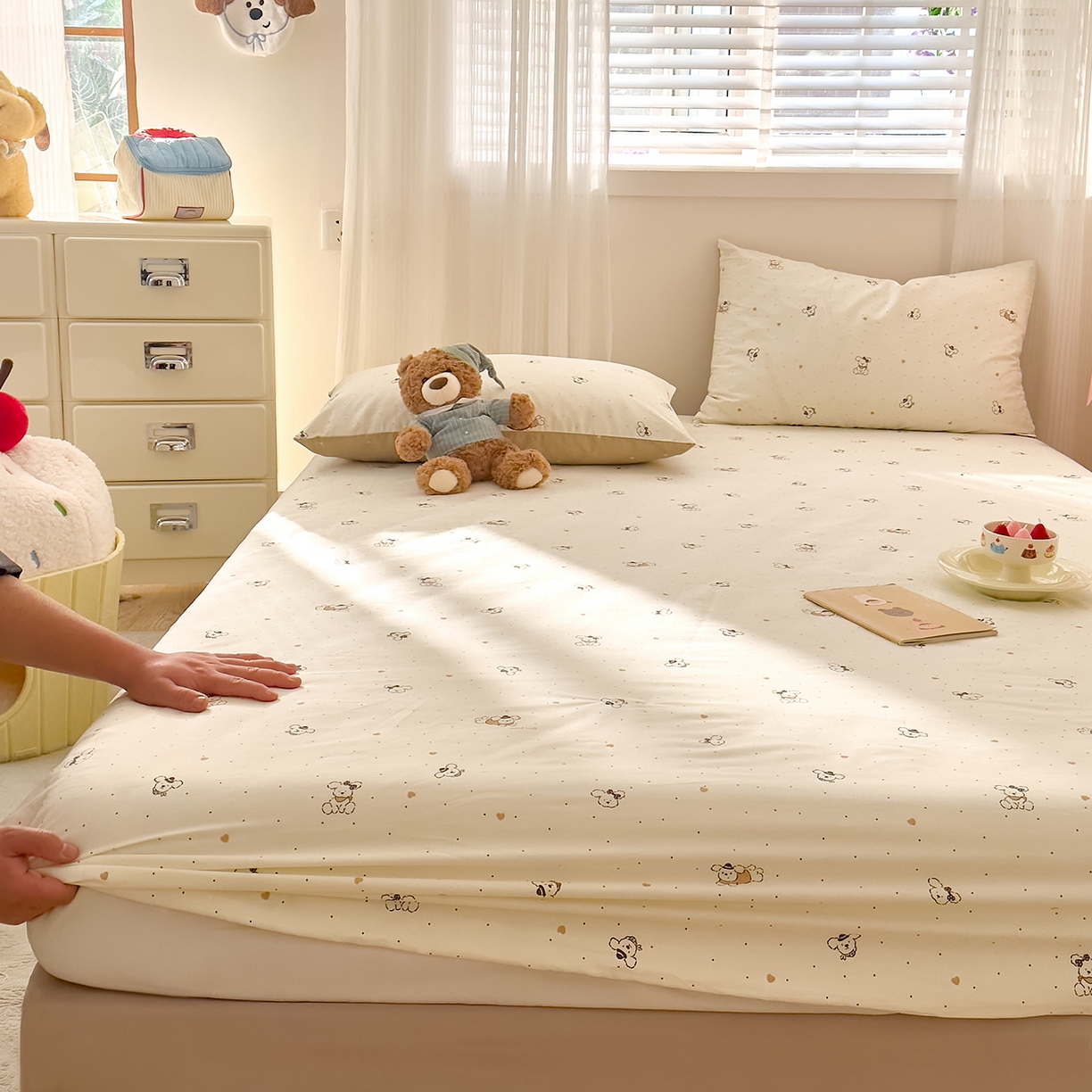 91家纺网 家纺一手货源 找家纺 （总）DoDo 兜兜 2026年全棉纯棉可爱卡通单床笠 床笠单件