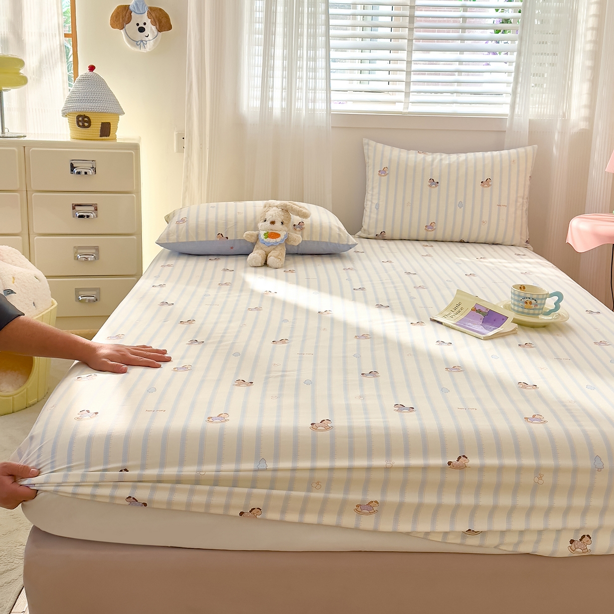 91家纺网 家纺一手货源 找家纺 （总）DoDo 兜兜 2026年全棉纯棉可爱卡通单床笠 床笠单件