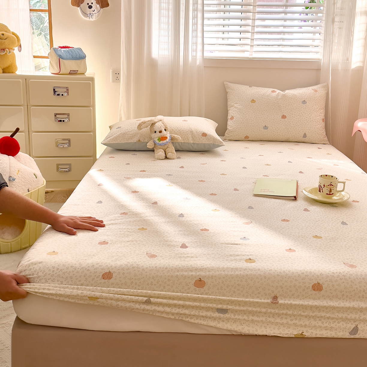91家纺网 家纺一手货源 找家纺 （总）DoDo 兜兜 2026年全棉纯棉可爱卡通单床笠 床笠单件