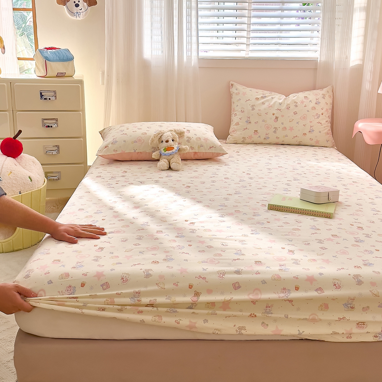 91家纺网 家纺一手货源 找家纺 （总）DoDo 兜兜 2026年全棉纯棉可爱卡通单床笠 床笠单件