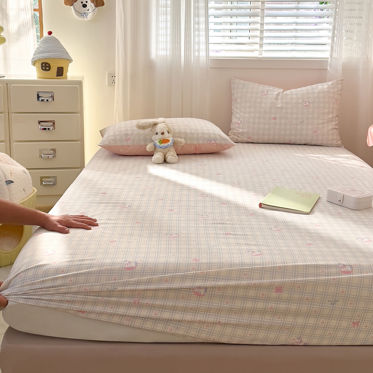 91家纺网 家纺一手货源 找家纺 （总）DoDo 兜兜 2026年全棉纯棉可爱卡通单床笠 床笠单件