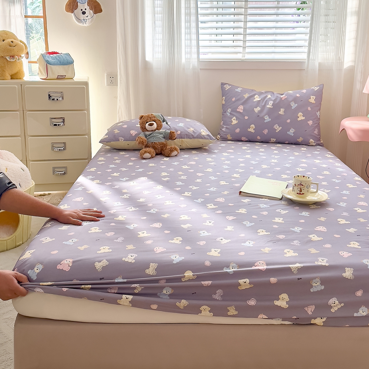 91家纺网 家纺一手货源 找家纺 （总）DoDo 兜兜 2026年全棉纯棉可爱卡通单床笠 床笠单件