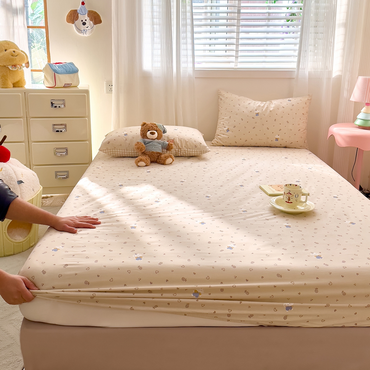 91家纺网 家纺一手货源 找家纺 （总）DoDo 兜兜 2026年全棉纯棉可爱卡通单床笠 床笠单件