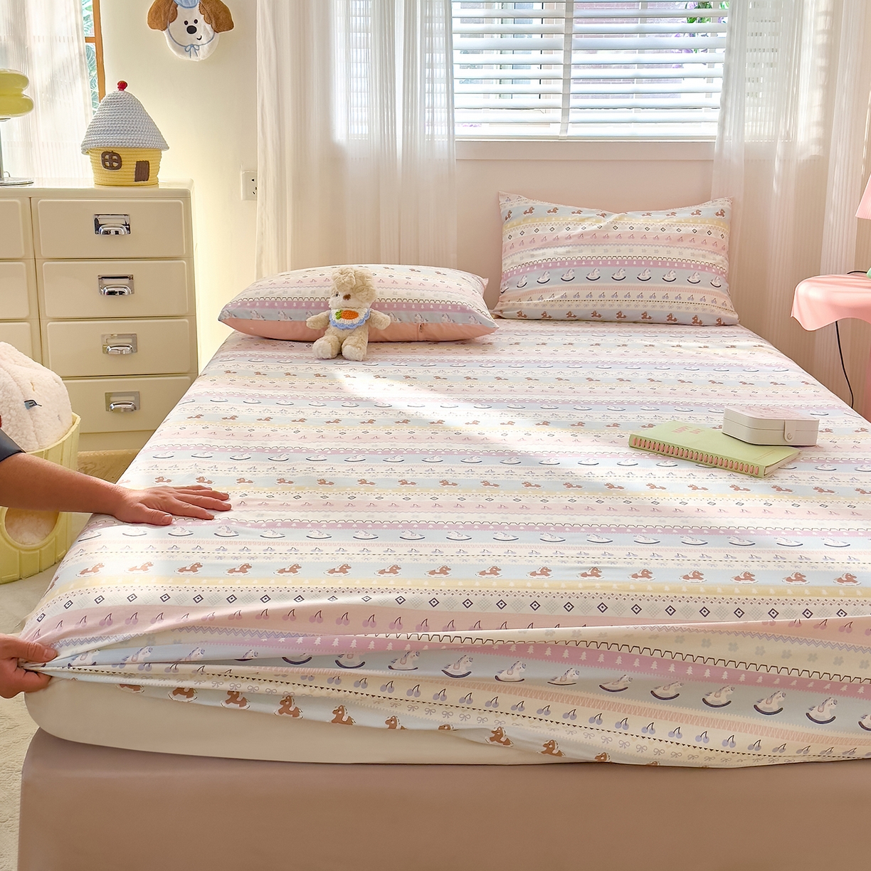 91家纺网 家纺一手货源 找家纺 （总）DoDo 兜兜 2026年全棉纯棉可爱卡通单床笠 床笠单件