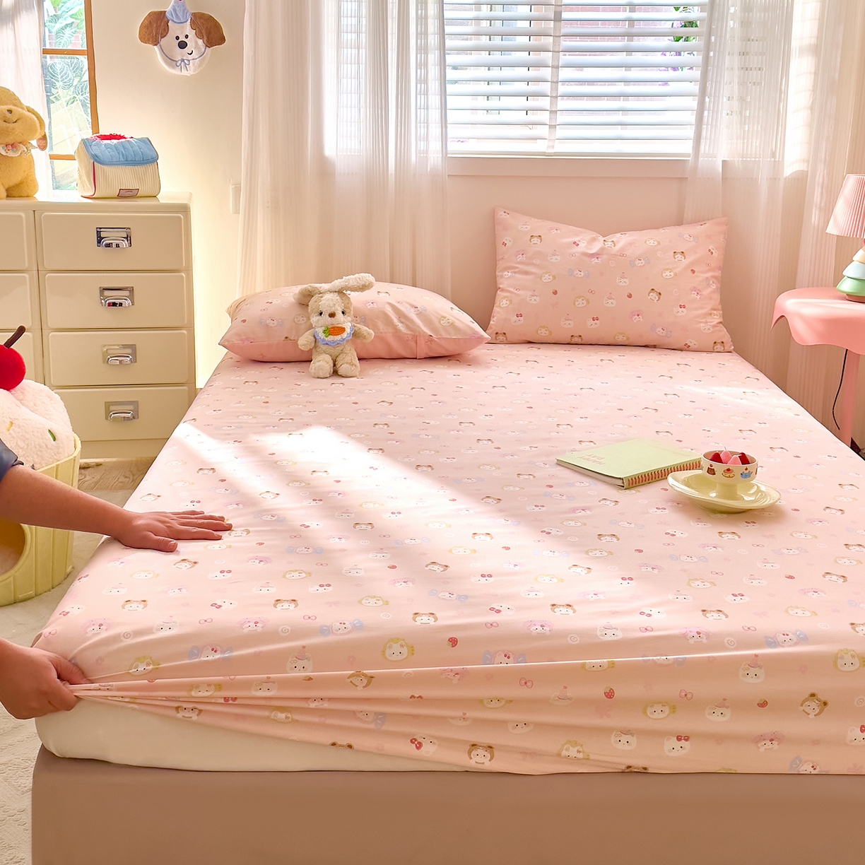 91家纺网 家纺一手货源 找家纺 （总）DoDo 兜兜 2026年全棉纯棉可爱卡通单床笠 床笠单件