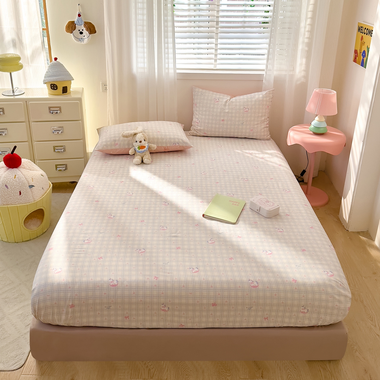 91家纺网 家纺一手货源 找家纺 DoDo 兜兜 2026年全棉纯棉可爱卡通单床笠 床笠单件 小马哒哒