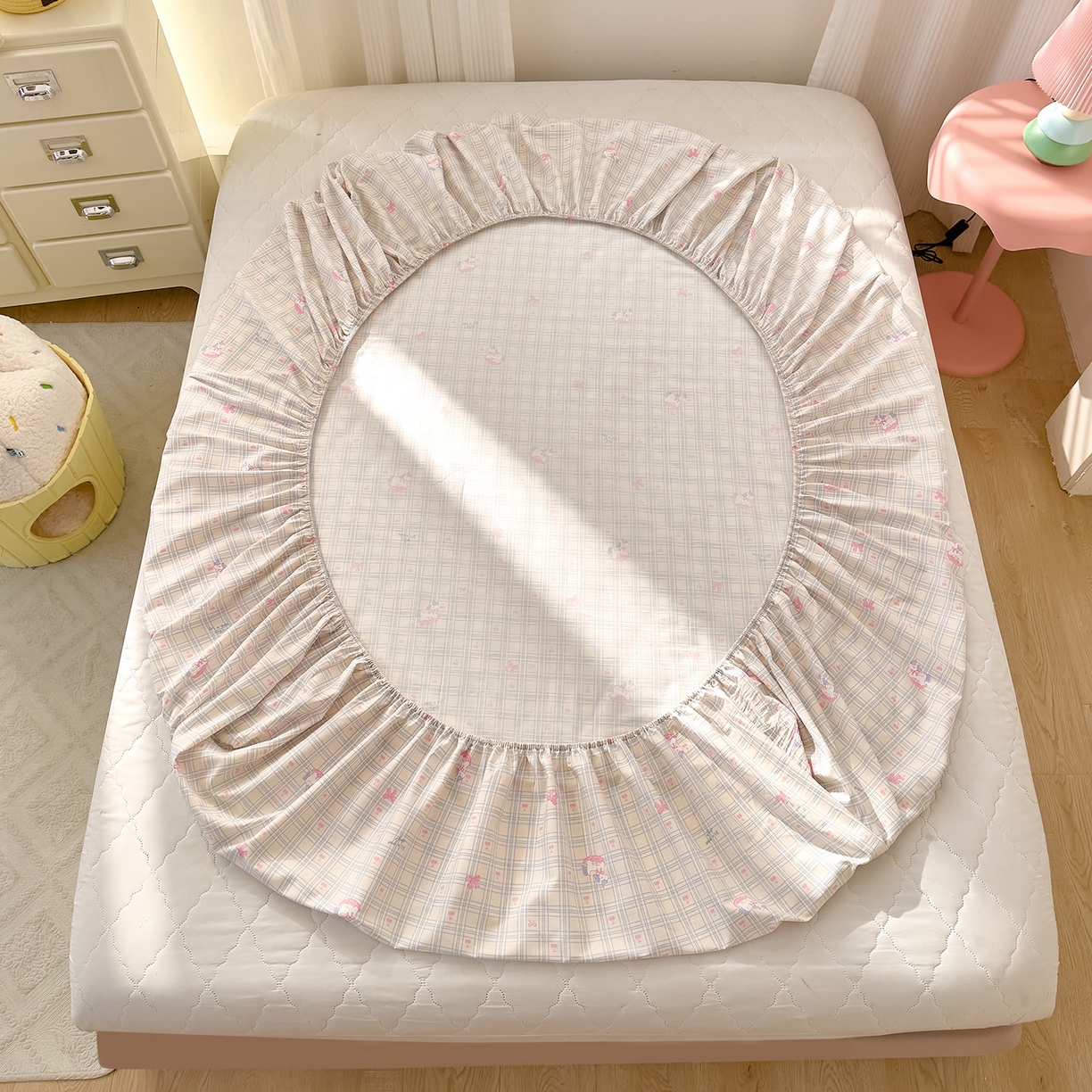 91家纺网 家纺一手货源 找家纺 DoDo 兜兜 2026年全棉纯棉可爱卡通单床笠 床笠单件 小马哒哒