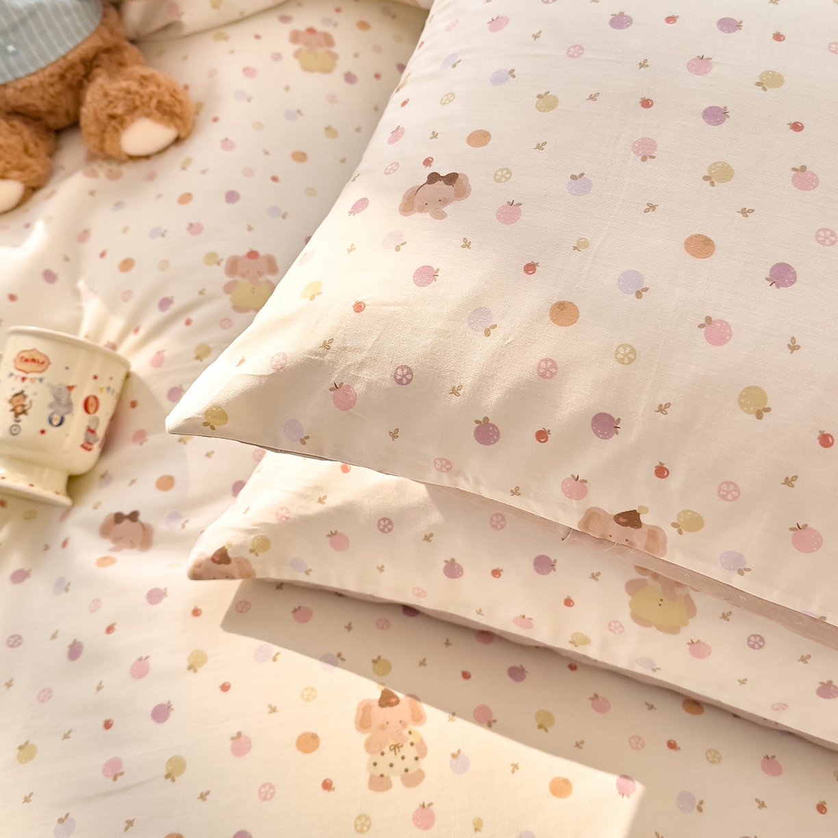 91家纺网 家纺一手货源 找家纺 DoDo 兜兜 2026年全棉纯棉可爱卡通单床笠 床笠单件 圆滚滚的梦