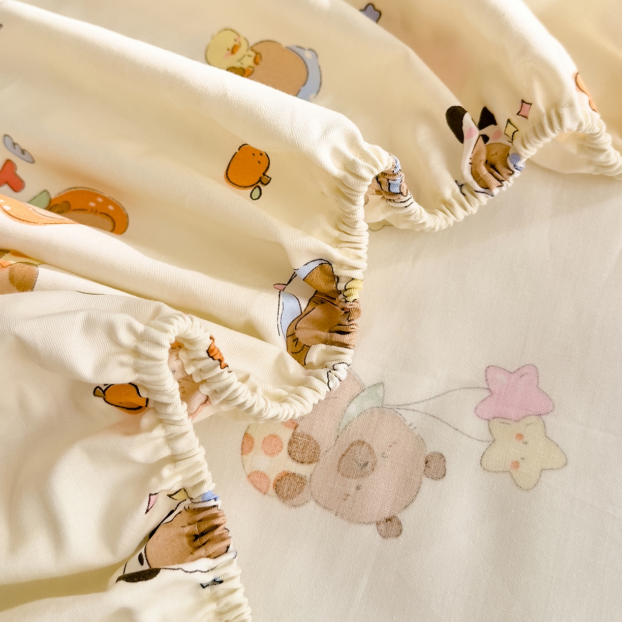 91家纺网 家纺一手货源 找家纺 DoDo 兜兜 2026年全棉纯棉可爱卡通单床笠 床笠单件 熊猫卡皮