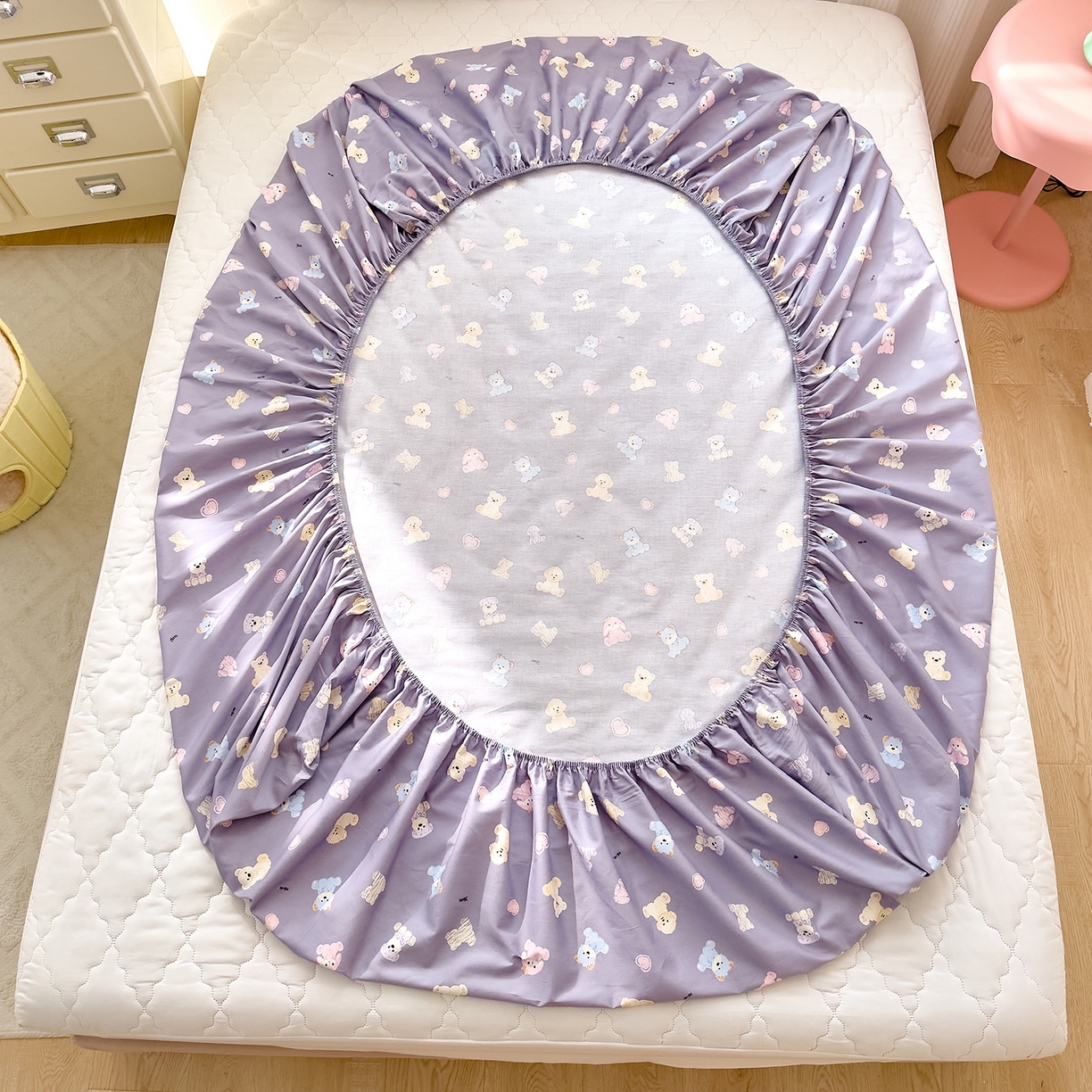 91家纺网 家纺一手货源 找家纺 DoDo 兜兜 2026年全棉纯棉可爱卡通单床笠 床笠单件 动物方舟