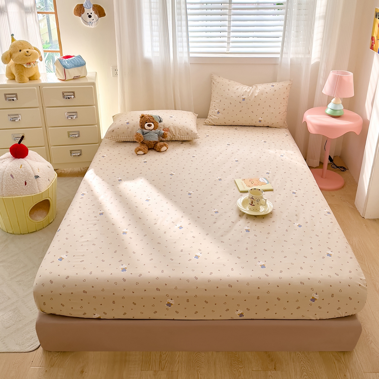 91家纺网 家纺一手货源 找家纺 DoDo 兜兜 2026年全棉纯棉可爱卡通单床笠 床笠单件 跳跳象