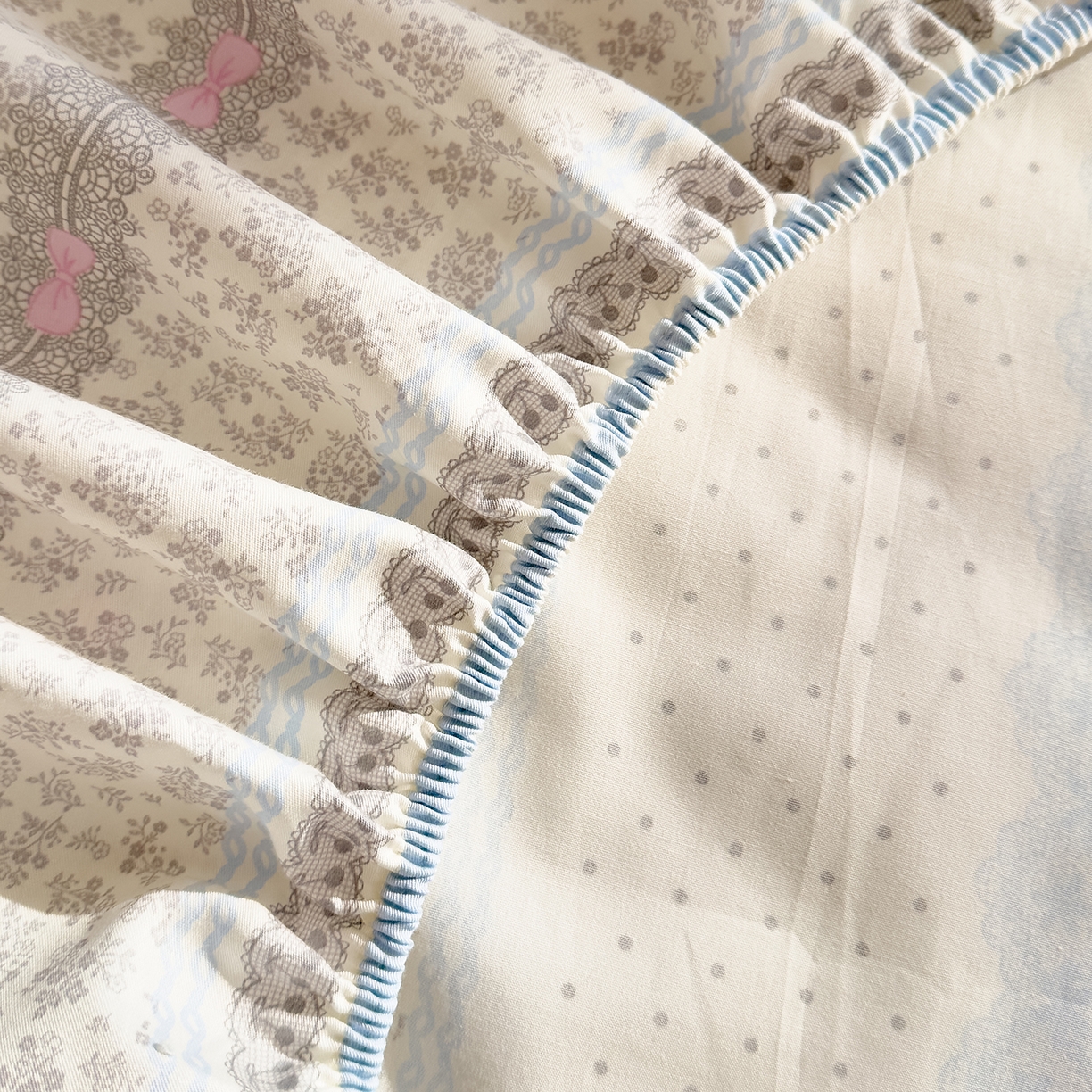 91家纺网 家纺一手货源 找家纺 DoDo 兜兜 2026年全棉纯棉可爱卡通单床笠 床笠单件 薄荷小兔