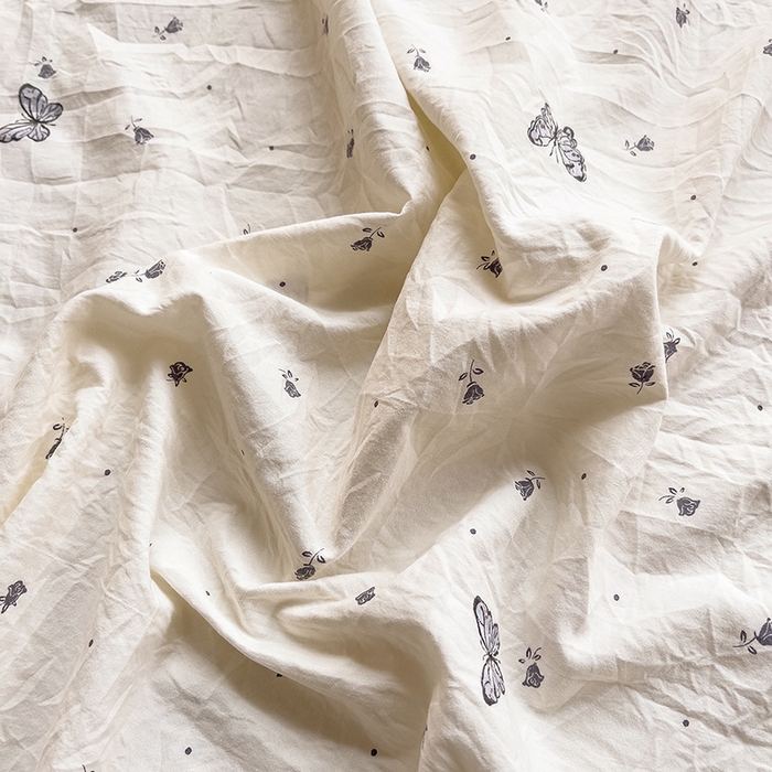 91家纺网 家纺一手货源 找家纺 优家居工厂店 2026新款精仿棉床裙四件套水洗棉韩版公主风花边床裙单被套直播外贸定制 蝶舞翩翩