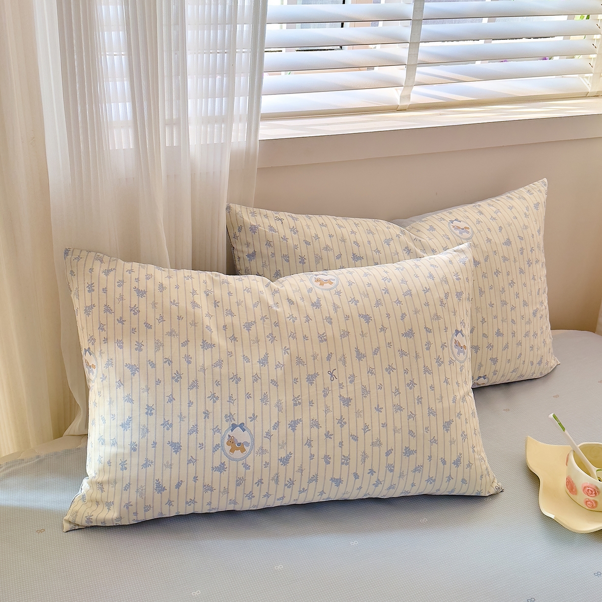 91家纺网 家纺一手货源 找家纺 DoDo 兜兜 2026年全棉纯棉可爱卡通单床笠 床笠单件 云朵小飞马