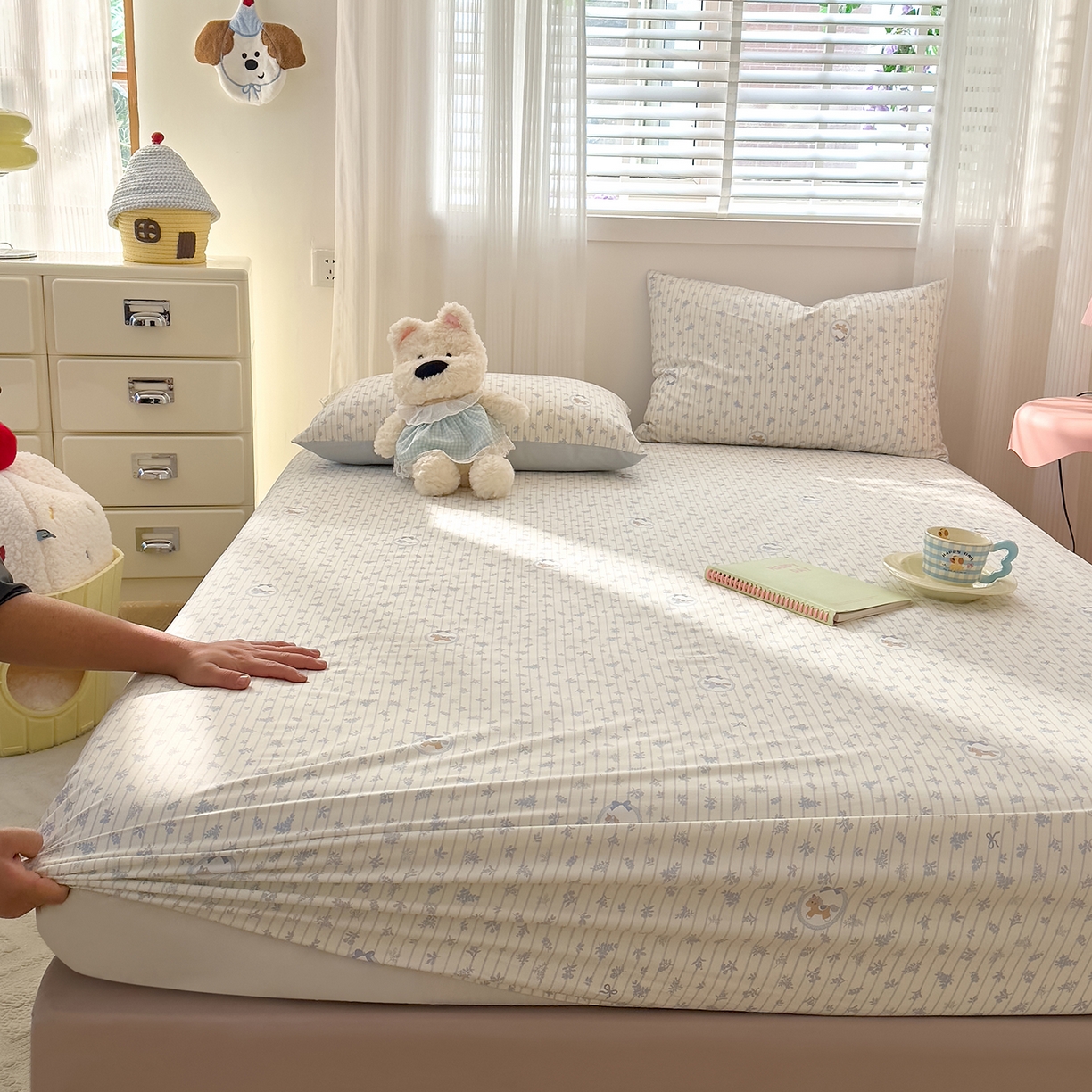 DoDo 兜兜 2026年全棉纯棉可爱卡通单床笠 床笠单件 云朵小飞马