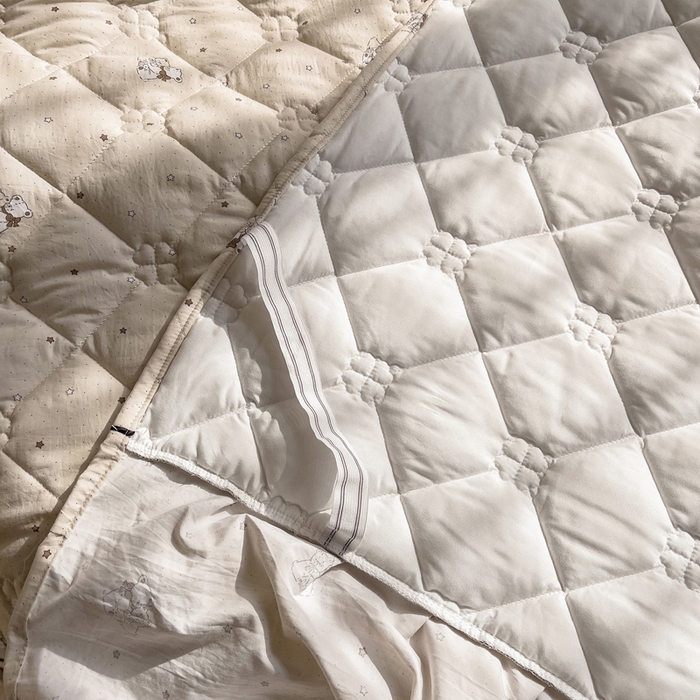 91家纺网 家纺一手货源 找家纺 优家居工厂店 2026新款精仿棉床裙四件套水洗棉韩版公主风花边床裙单被套直播外贸定制 星星熊