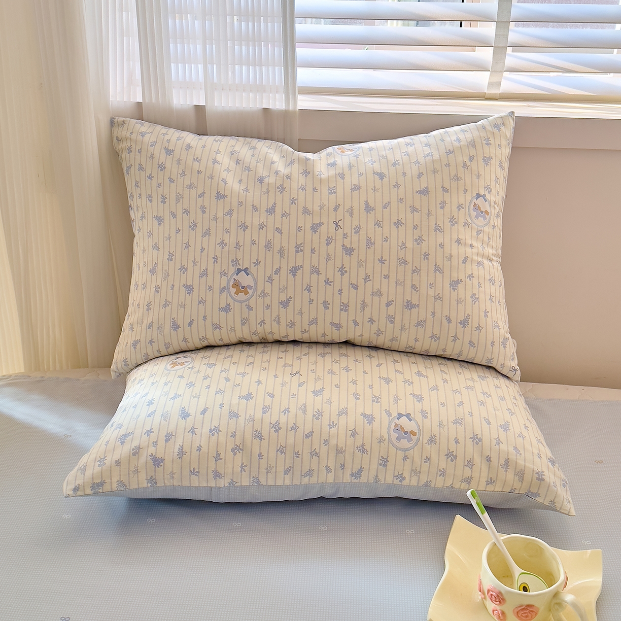 91家纺网 家纺一手货源 找家纺 DoDo 兜兜 2026年全棉纯棉可爱卡通单枕套 枕套单件 云朵小飞马