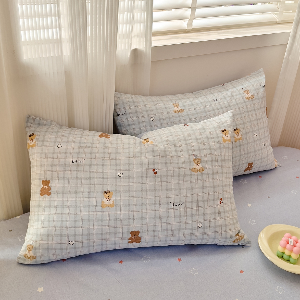 DoDo 兜兜 2026年全棉纯棉可爱卡通单枕套 枕套单件 熊抱阳光