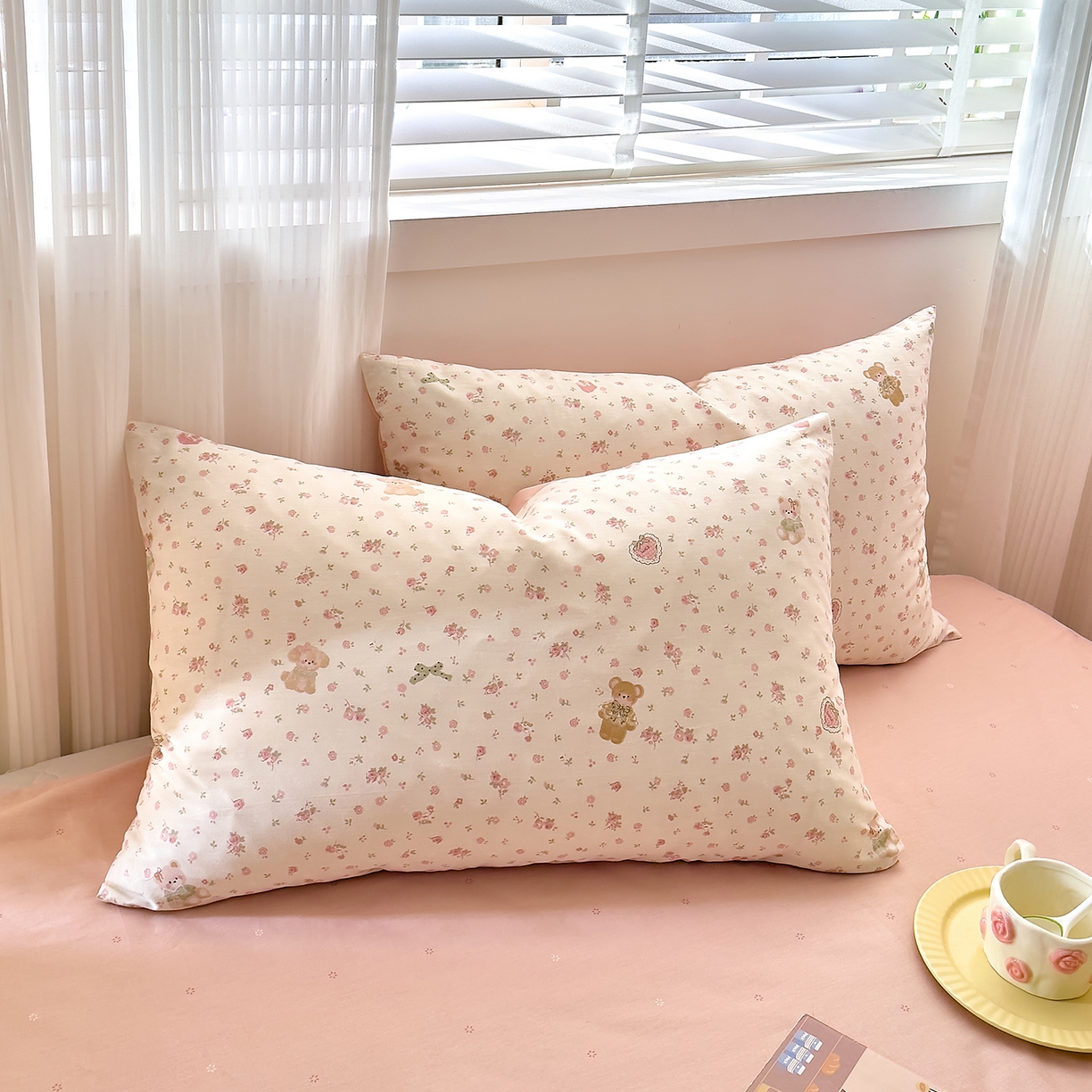 DoDo 兜兜 2026年全棉纯棉可爱卡通单枕套 枕套单件 软软熊与欢欢狗