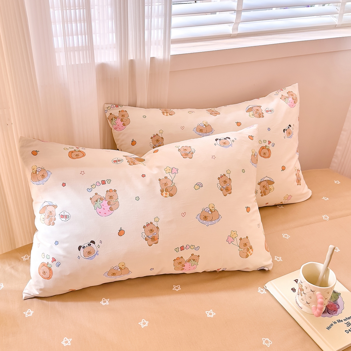 DoDo 兜兜 2026年全棉纯棉可爱卡通单枕套 枕套单件 熊猫卡皮