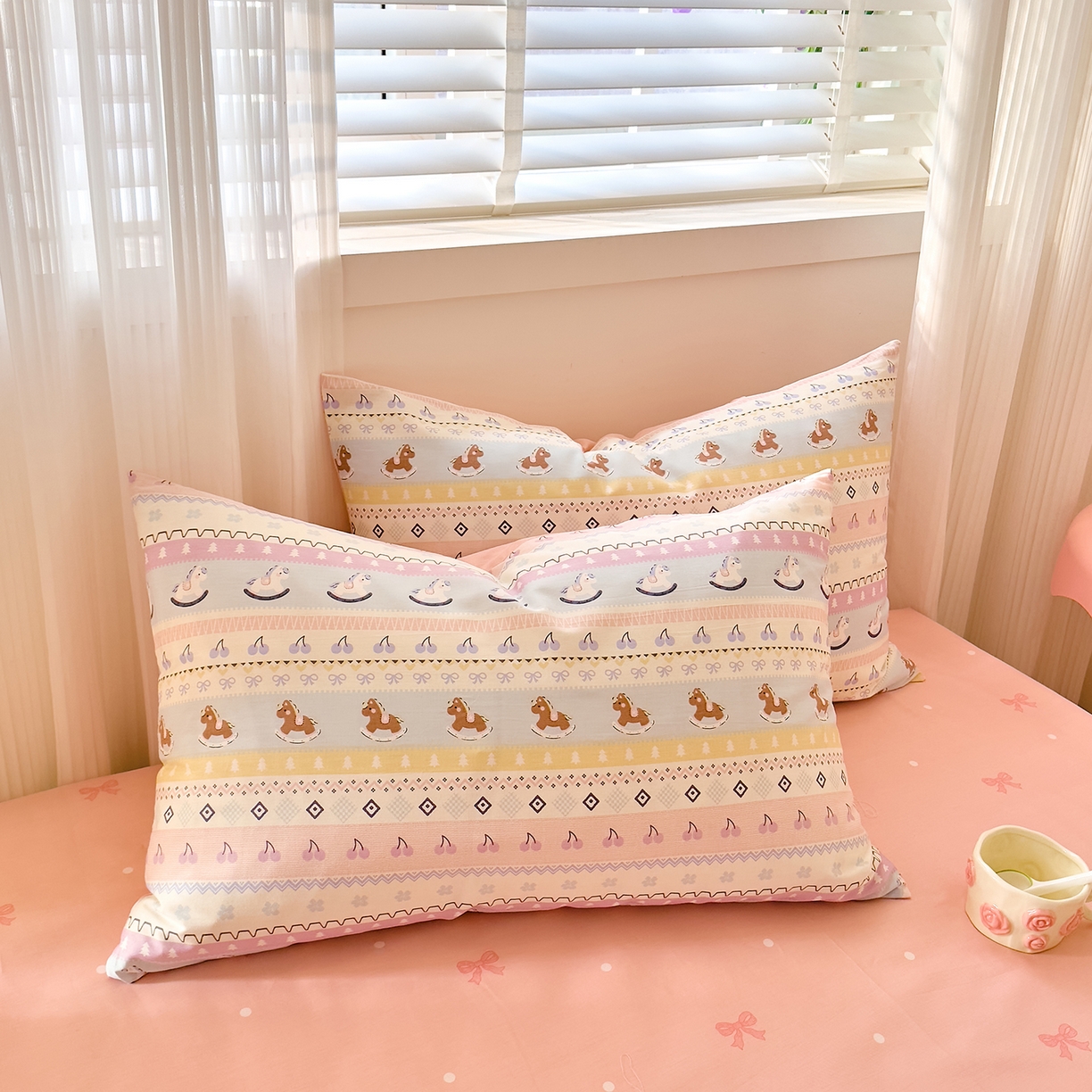 DoDo 兜兜 2026年全棉纯棉可爱卡通单枕套 枕套单件 彩虹小马驹