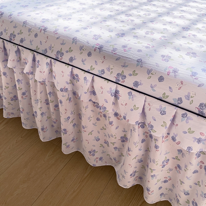 91家纺网 家纺一手货源 找家纺 优家居工厂店 2026新款精仿棉床裙三件套水洗棉韩版公主风花边床裙直播外贸定制 情意绵绵