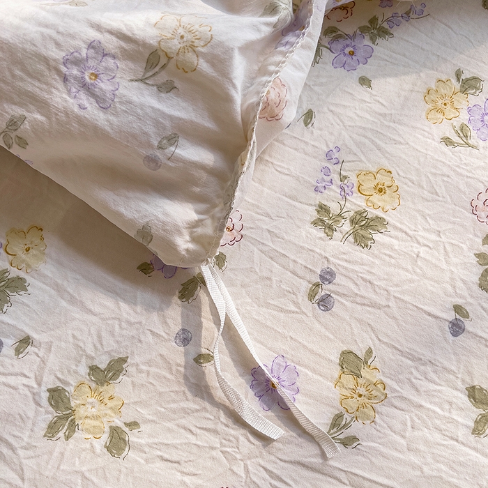 91家纺网 家纺一手货源 找家纺 优家居工厂店 2026新款精仿棉床裙三件套水洗棉韩版公主风花边床裙直播外贸定制 海芋恋