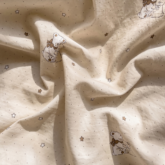 91家纺网 家纺一手货源 找家纺 优家居工厂店 2026新款精仿棉床裙三件套水洗棉韩版公主风花边床裙直播外贸定制 星星熊