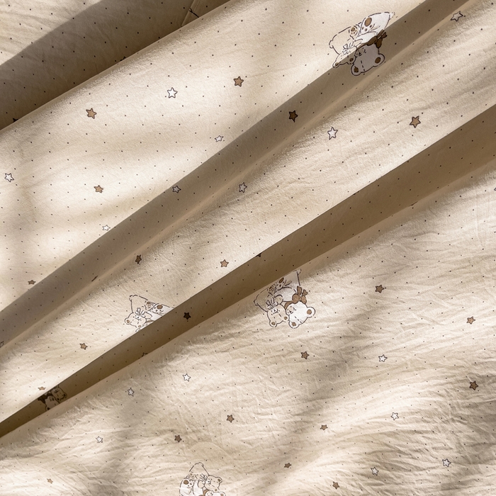 91家纺网 家纺一手货源 找家纺 优家居工厂店 2026新款精仿棉床裙三件套水洗棉韩版公主风花边床裙直播外贸定制 星星熊