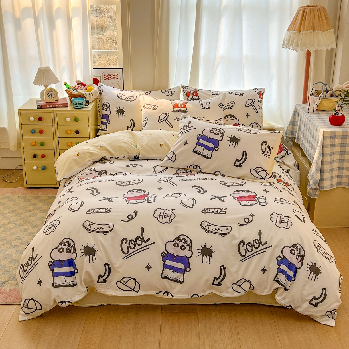 91家纺网 家纺一手货源 找家纺 （总）浩诚 2026新款蜡笔小新正版授权全棉卡通四件套