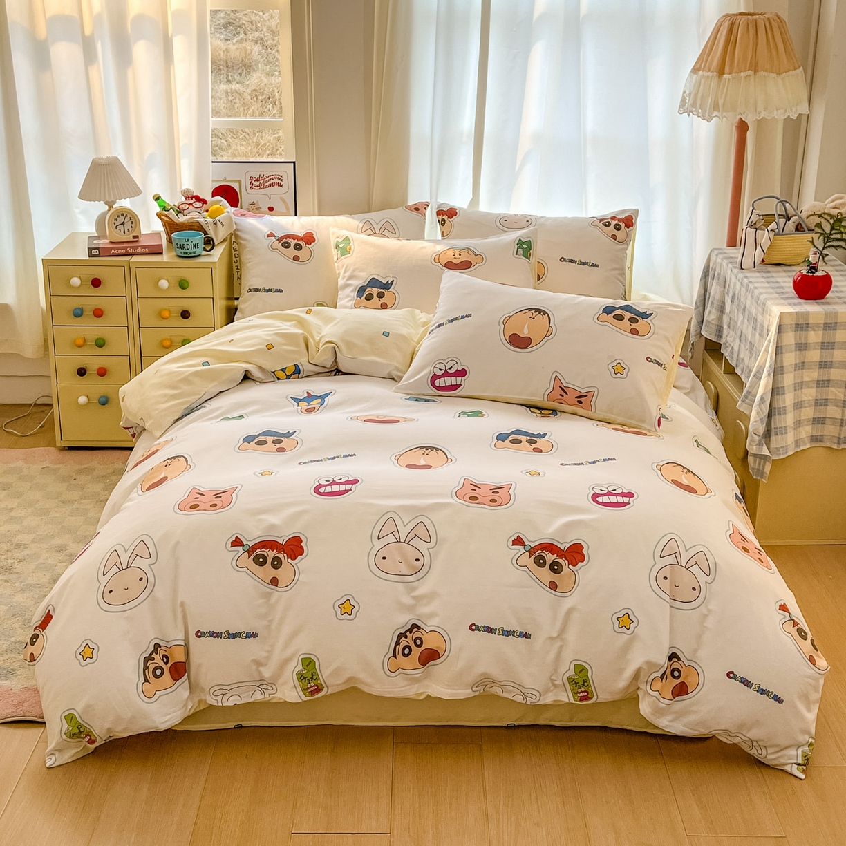 91家纺网 家纺一手货源 找家纺 （总）浩诚 2026新款蜡笔小新正版授权全棉卡通四件套