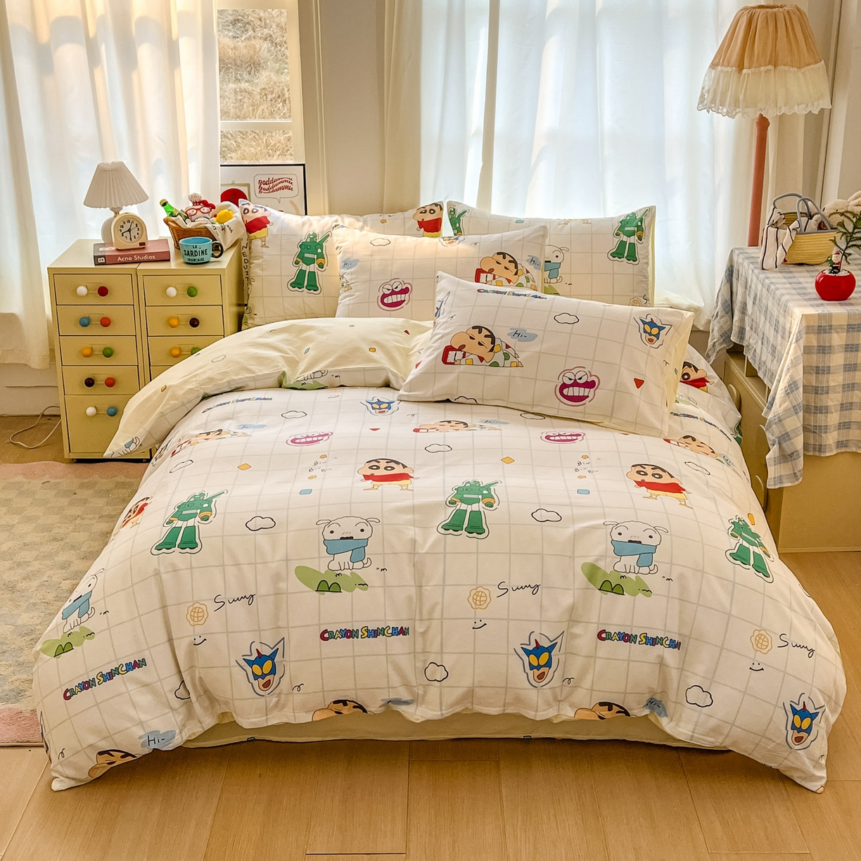 91家纺网 家纺一手货源 找家纺 （总）浩诚 2026新款蜡笔小新正版授权全棉卡通四件套