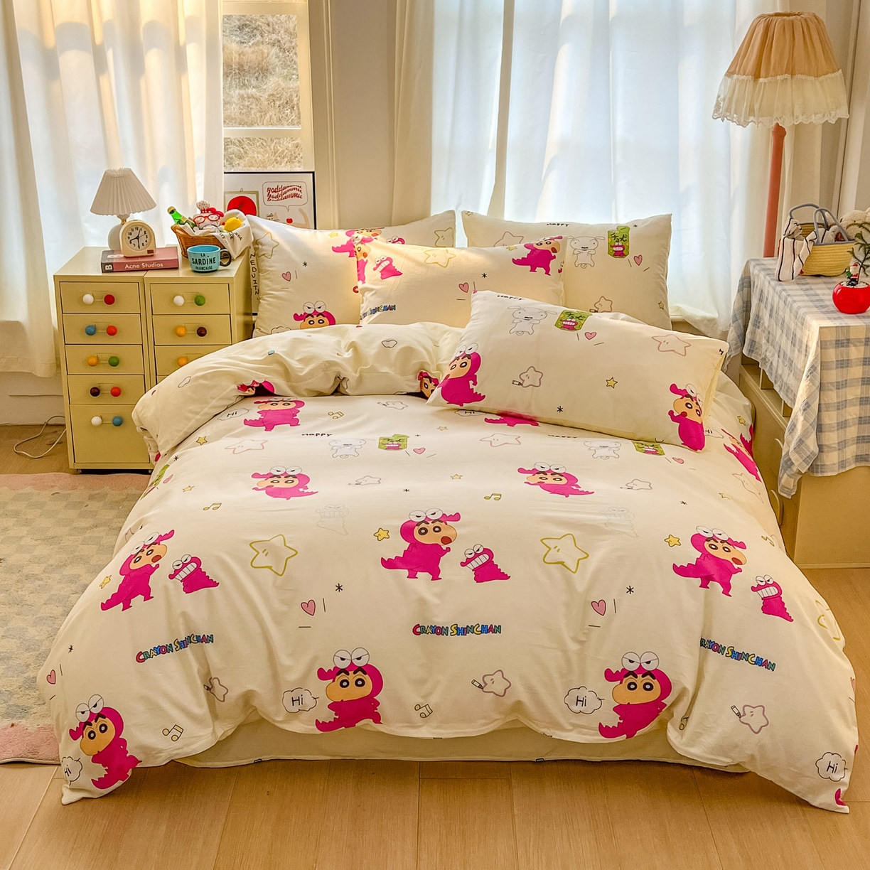 浩诚 2026新款蜡笔小新正版授权全棉卡通四件套 萌趣小新