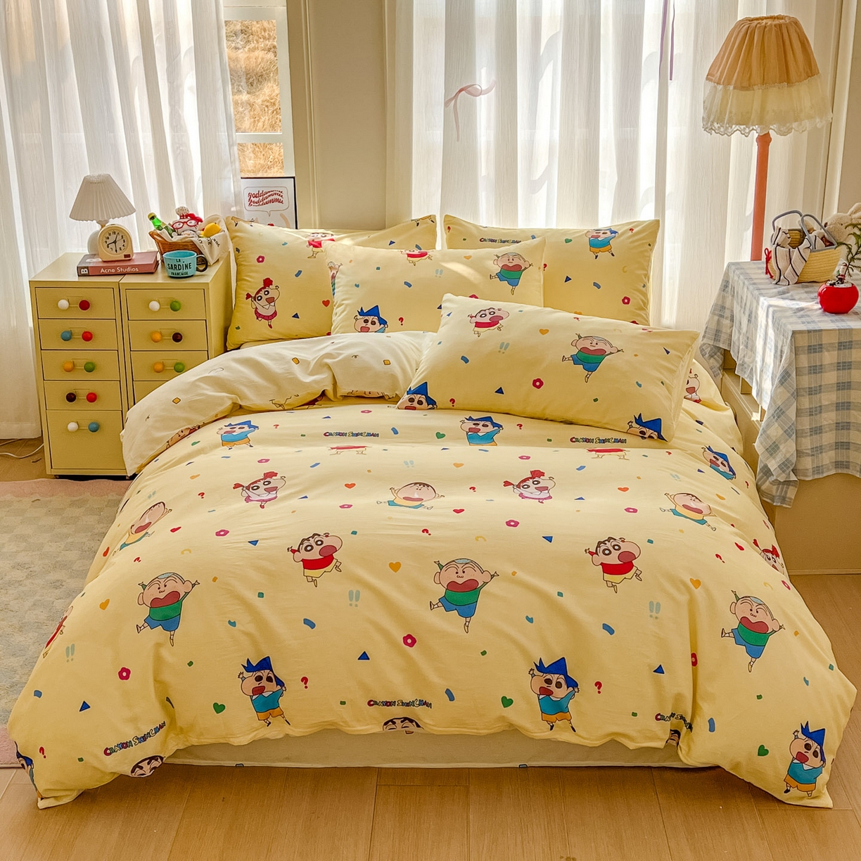 浩诚 2026新款蜡笔小新正版授权全棉卡通四件套 快乐小新