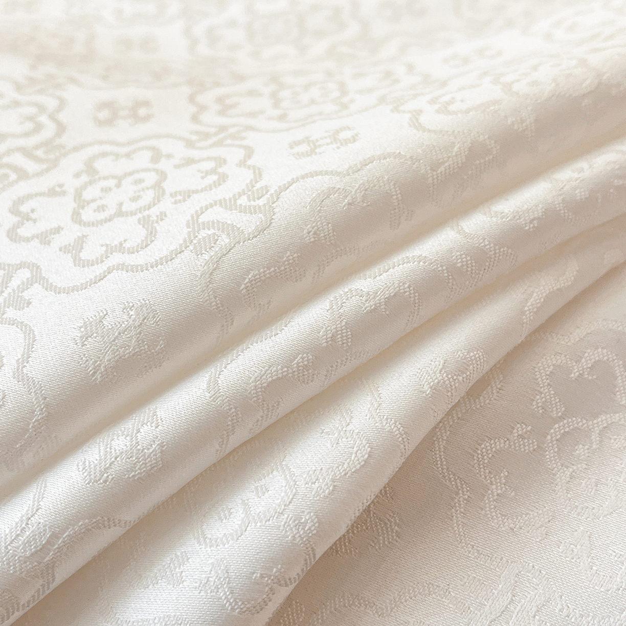 91家纺网 家纺一手货源 找家纺 置顶家纺 2026新款运吉亲肤提花麻绳系列四件套 运吉-奶昔白