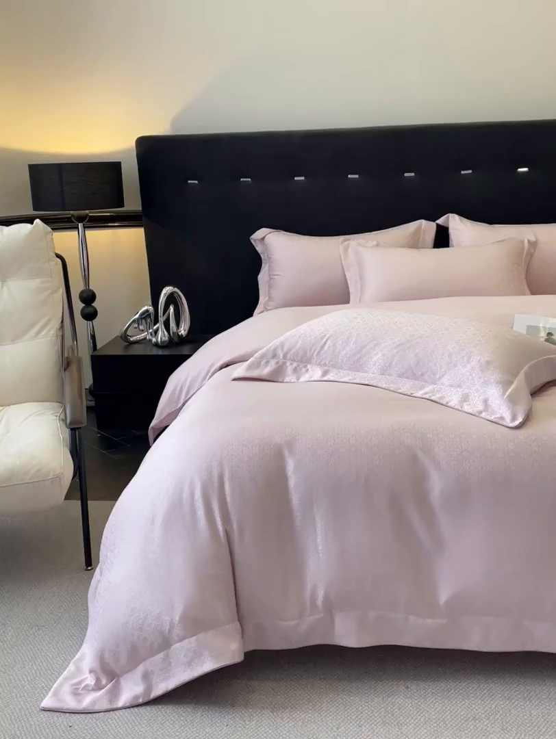 91家纺网 家纺一手货源 找家纺 置顶家纺 2026新款运吉亲肤提花麻绳系列四件套 运吉-浅豆沙