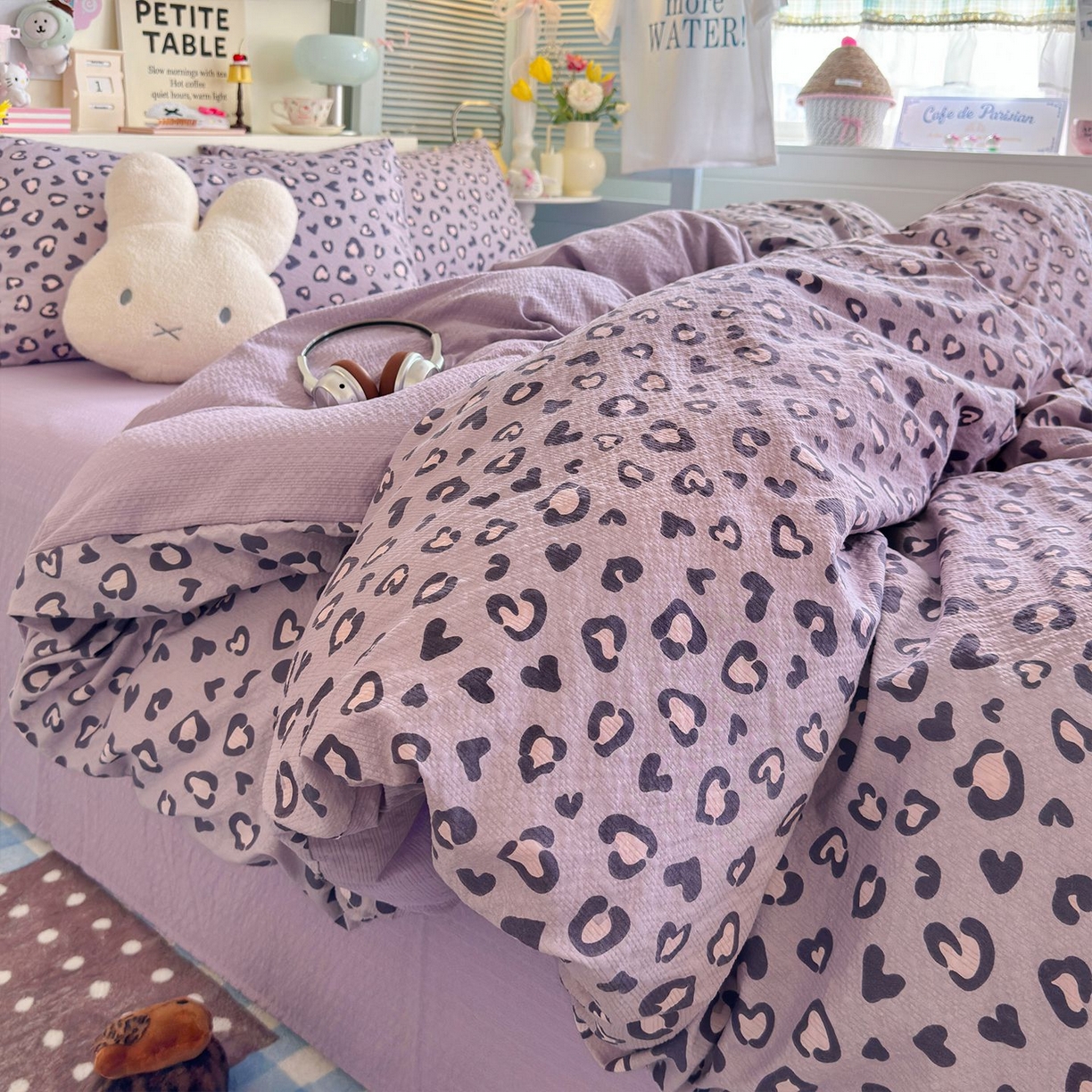 91家纺网 家纺一手货源 找家纺 （总）优选 2026新款110g小清新高克重高品质直播热卖款A类泡芙棉双层纱四件套