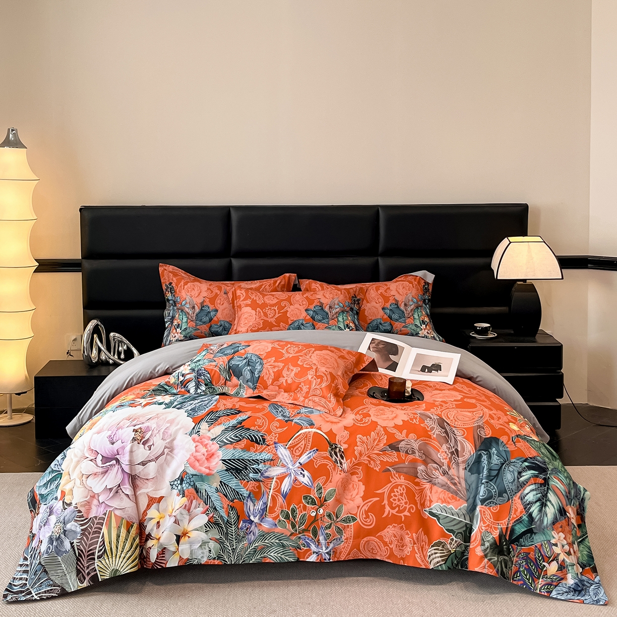 91家纺网 家纺一手货源 找家纺 置顶家纺 2026新款数码印花 橙里