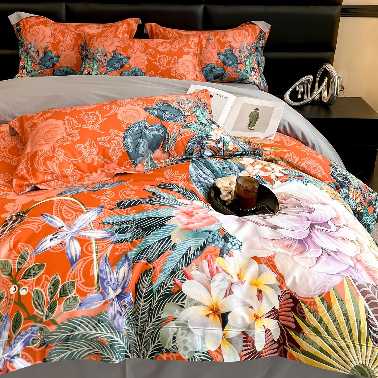 91家纺网 家纺一手货源 找家纺 置顶家纺 2026新款数码印花 橙里