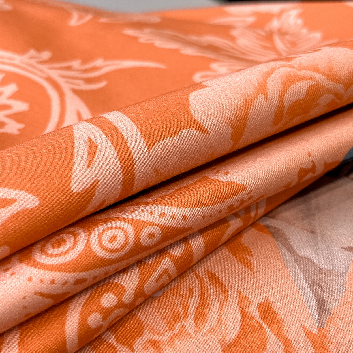 91家纺网 家纺一手货源 找家纺 置顶家纺 2026新款数码印花 橙里