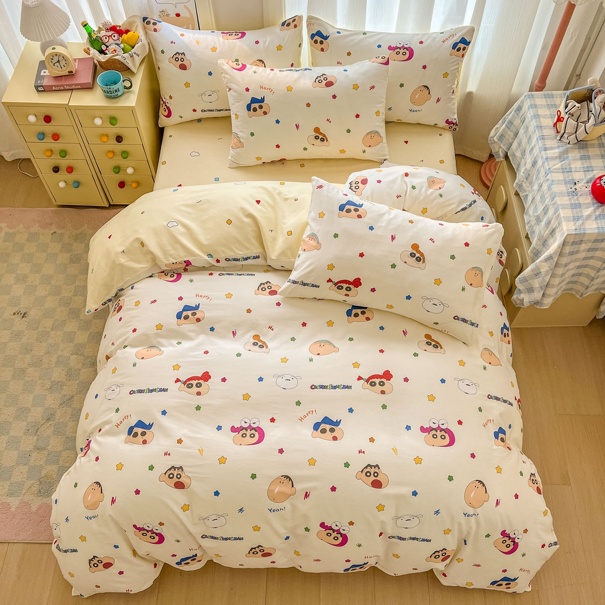 91家纺网 家纺一手货源 找家纺 （总）浩诚 2026新款蜡笔小新正版授权全棉卡通四件套