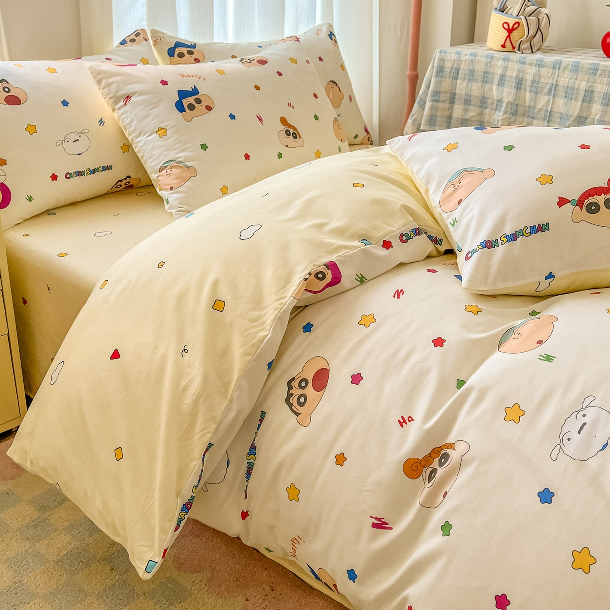 91家纺网 家纺一手货源 找家纺 （总）浩诚 2026新款蜡笔小新正版授权全棉卡通四件套