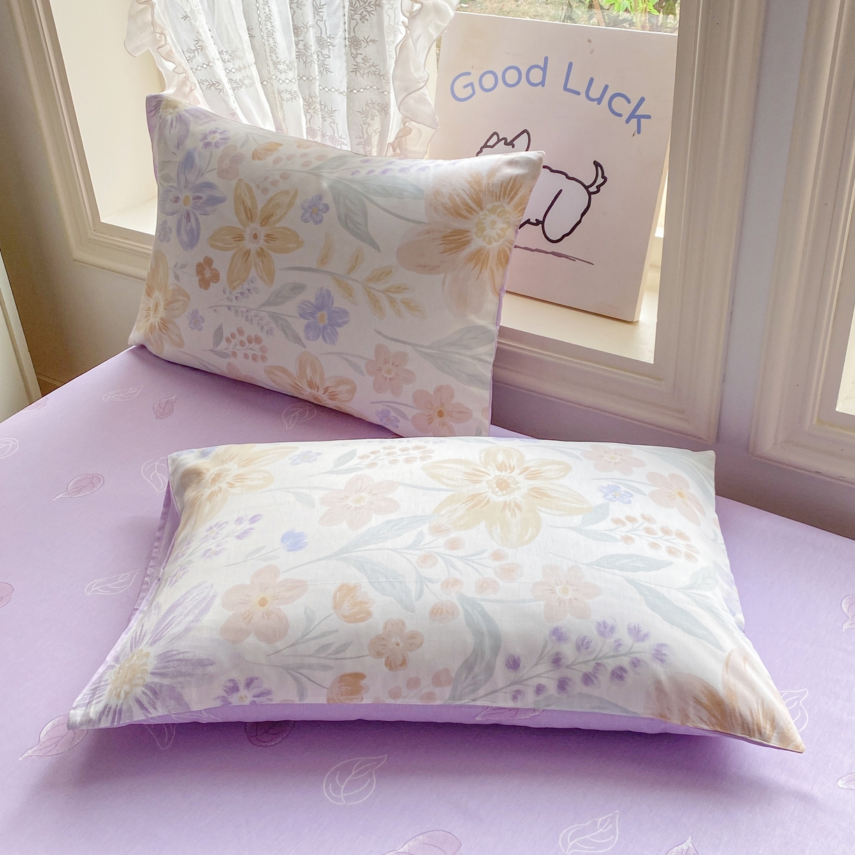 91家纺网 家纺一手货源 找家纺 （总）黑马家居 2026新款13070全棉印花小清新卡通花卉单品枕套系列