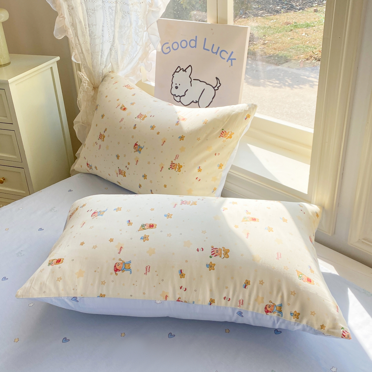 91家纺网 家纺一手货源 找家纺 （总）黑马家居 2026新款13070全棉印花小清新卡通花卉单品枕套系列