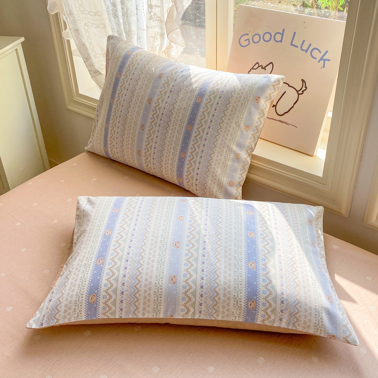 91家纺网 家纺一手货源 找家纺 （总）黑马家居 2026新款13070全棉印花小清新卡通花卉单品枕套系列