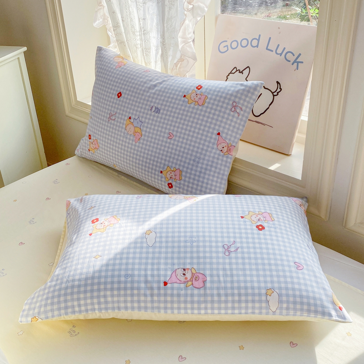 91家纺网 家纺一手货源 找家纺 （总）黑马家居 2026新款13070全棉印花小清新卡通花卉单品枕套系列