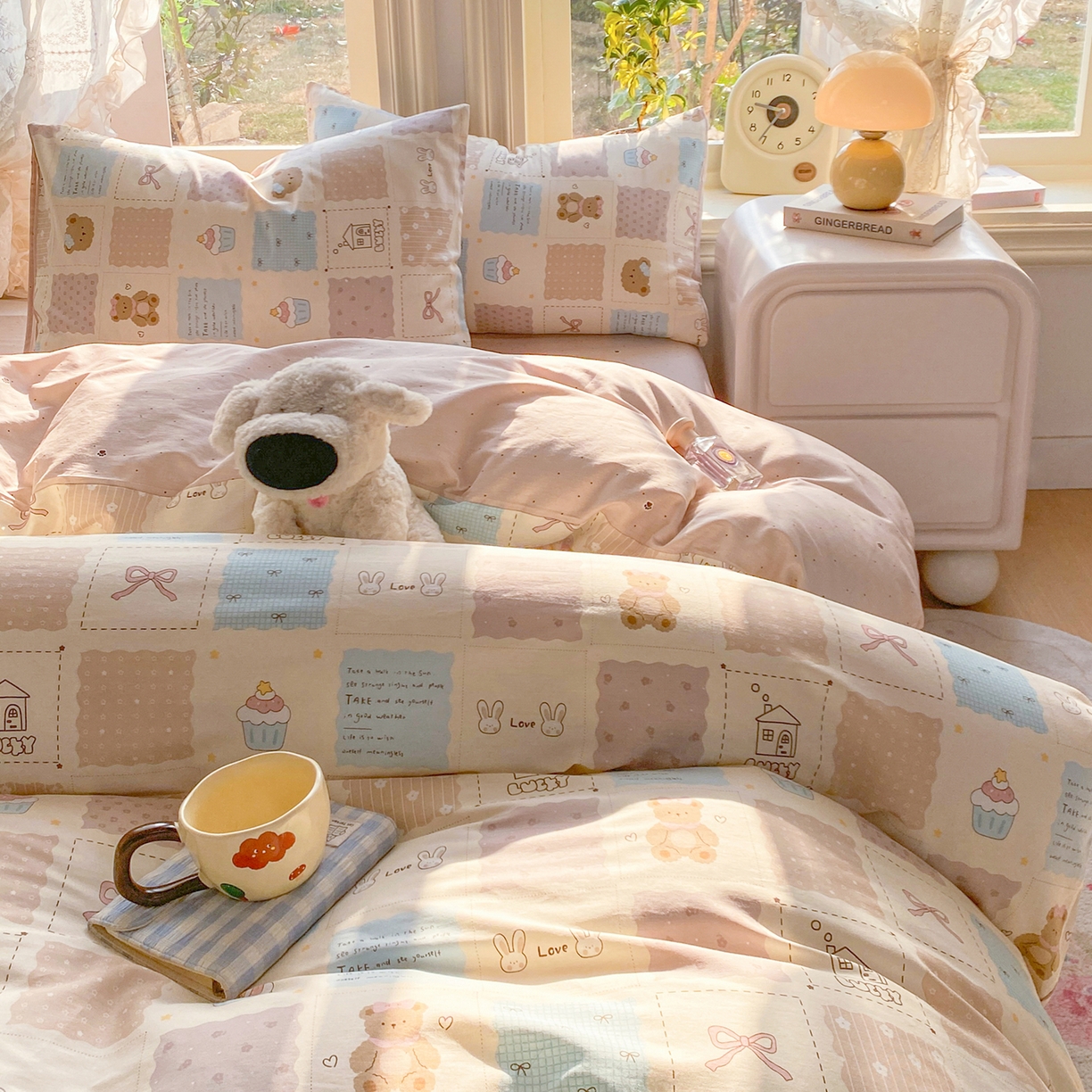 91家纺网 家纺一手货源 找家纺 （总）黑马家居 2026新款13070全棉印花小清新卡通花卉单品被套系列