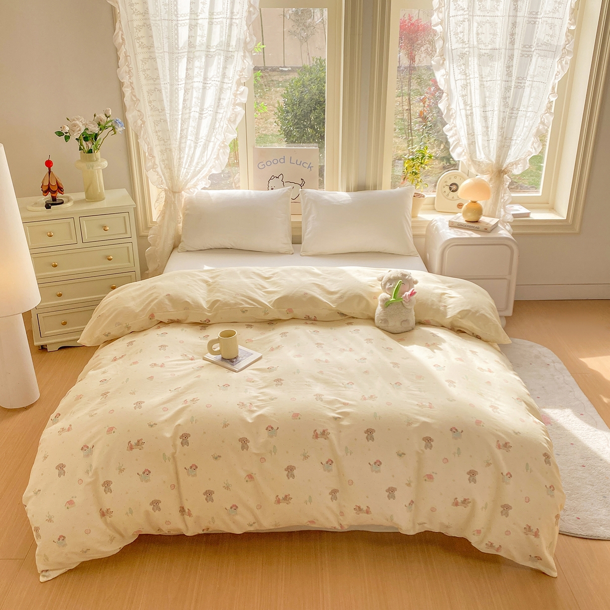 91家纺网 家纺一手货源 找家纺 （总）黑马家居 2026新款13070全棉印花小清新卡通花卉单品被套系列